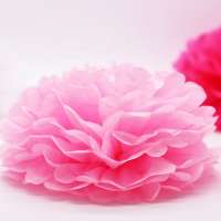 Tissue Hanging Paper Pom-poms, Flower Ball Wedding Party Outdoor Decoration Premium Tissue Paper Pom Pom Flowers