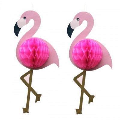 Flamingo paper honeycomb ball decoration ball