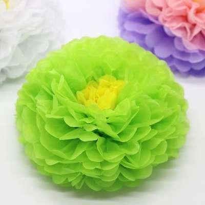 Tissue Hanging Paper Pom-poms, Flower Ball Wedding Party Outdoor Decoration Premium Tissue Paper Pom Pom Flowers