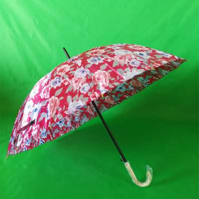 2018 new High quality 21 inches satin fabric straight umbrella