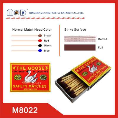 The Goose brand safety wooden match box wholesale