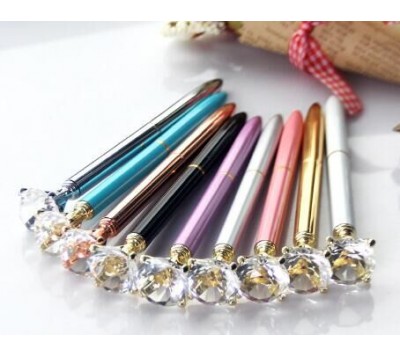 Kawaii Crystal Ball Pens Ballpen Fashion Girl 19 Carat Large Diamond Ballpoint Pens Pens For School Stationery Office Supplies