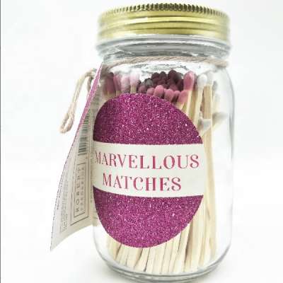 Wholesale colorful matches hotel household glass bottle matches